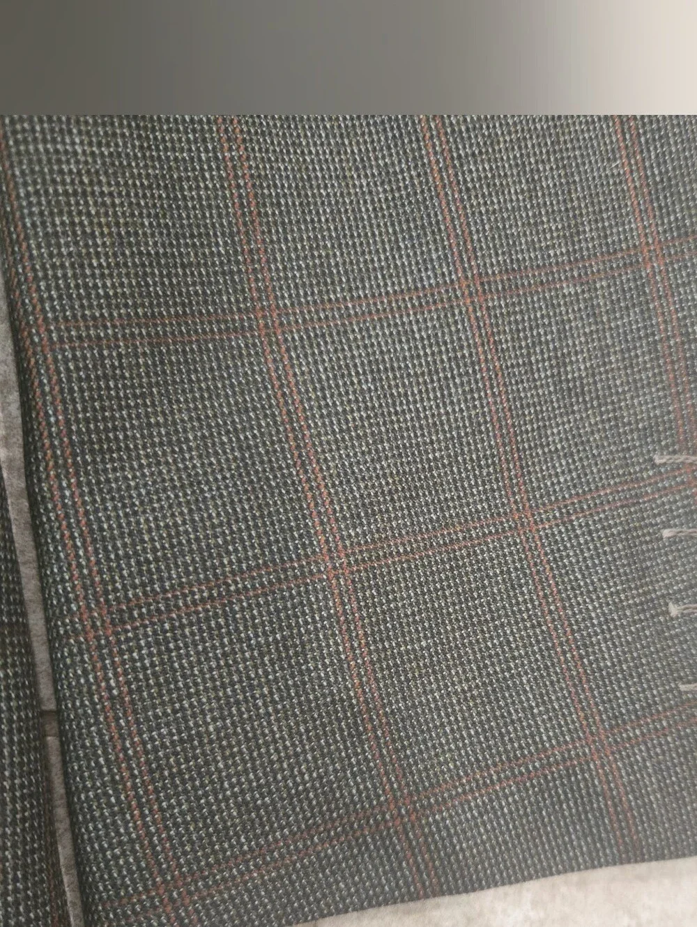 Ermenegildo Zegna Windowpane Plaid Wool 2 Button Suit Jacket Blazer 44R? Italy